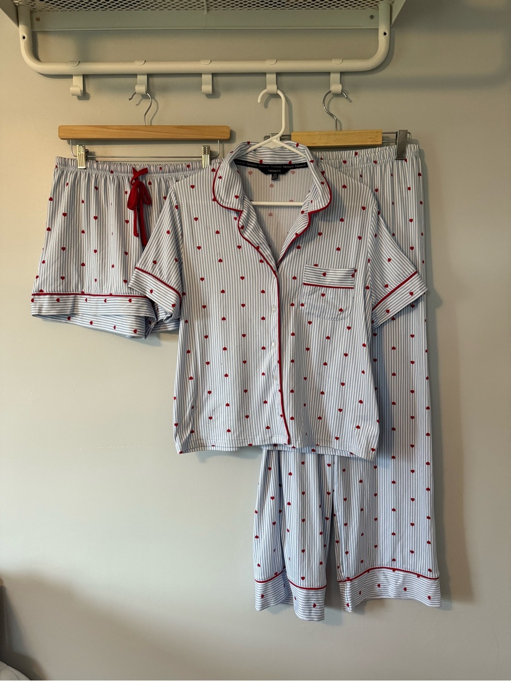 Women's 3-Piece Heart Pajama Set